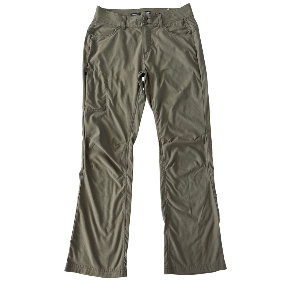 PrAna Halle Low Rise Bootcut Pants Slate Green 10R Roll Up Hiking Outdoors $98 - Picture 4 of 14